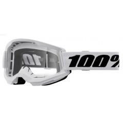 100% STRATA 2 OTROŠKA MOTOKROS PROZORNA OČALA WHITE